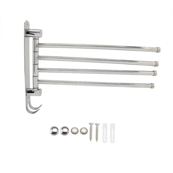 Rotating Towel Rail with Hooks - Image 3