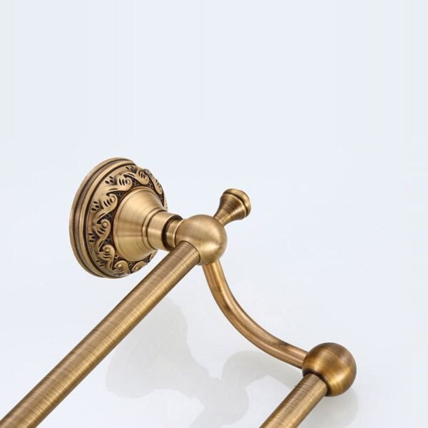 Brass Double Towel Rail for Bathroom - Image 4