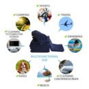 Dark Blue Microfiber Quick Drying Towels