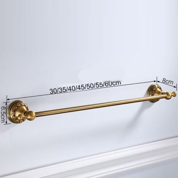 Antique Brushed Brass Towel Holder - Image 5