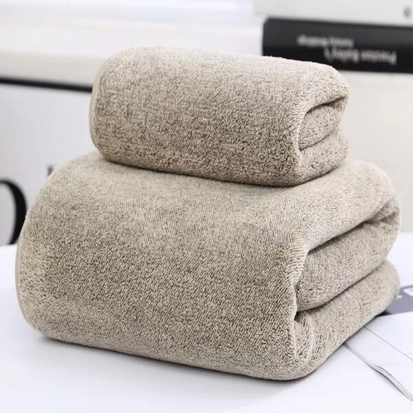 Thick Bamboo Charcoal Fiber Coral Fleece Towels Suit - Image 3