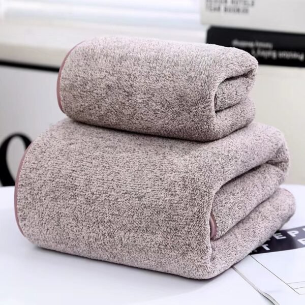 Thick Bamboo Charcoal Fiber Coral Fleece Towels Suit - Image 2