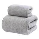 Thick Bamboo Charcoal Fiber Coral Fleece Towels Suit