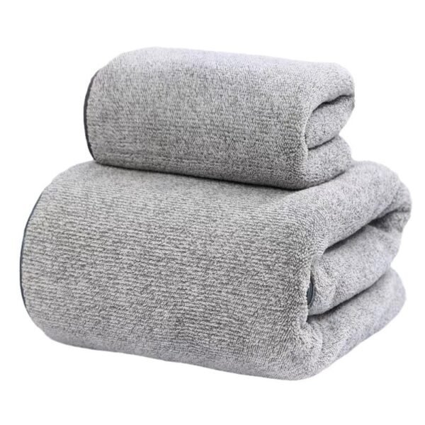 Thick Bamboo Charcoal Fiber Coral Fleece Towels Suit - Image 5