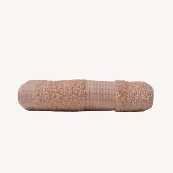 Salmon Pink Dash Striped Hand Towel