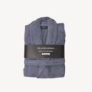Deep Blue Shawl Collar Bathrobe