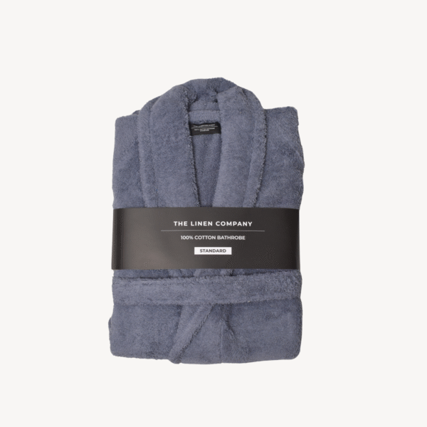Deep Blue Shawl Collar Bathrobe
