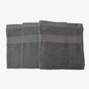 Slate Grey Dash Striped Face Towel - Set of 3