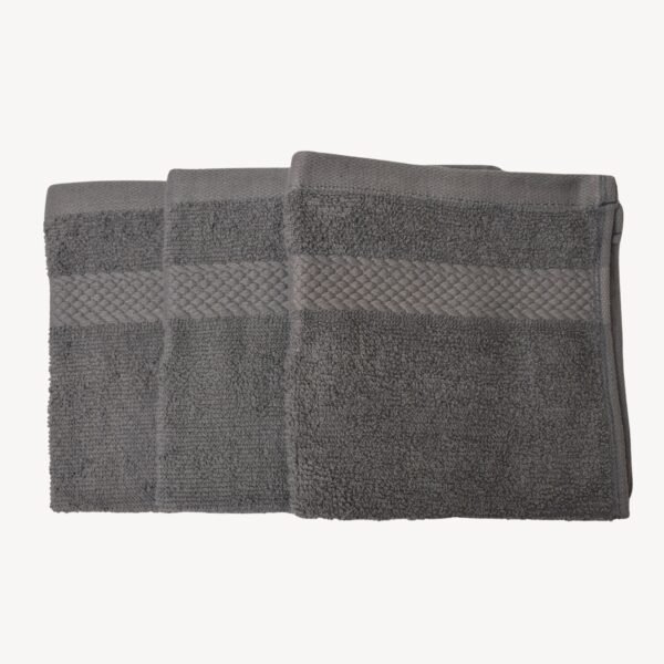 Dark Grey Diamond Face Towel - Set of 3 - Image 4