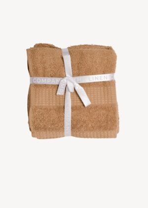 Camel Dash Striped Face Towel - Set of 3